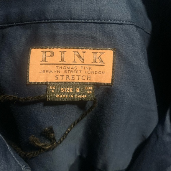 PINK by Thomas Pink Cobalt Blue Knot Tie Dress Size 4 - Picture 6 of 6